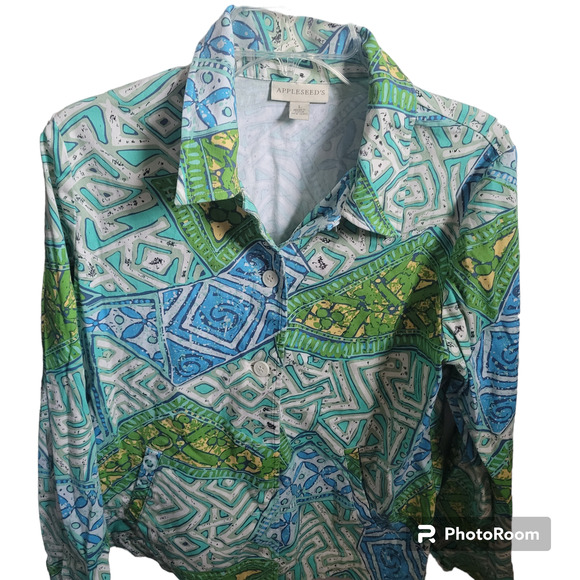 Appleseed's Jacket Size Large Colorful Design Long Sleeve Great Condition - Picture 1 of 9